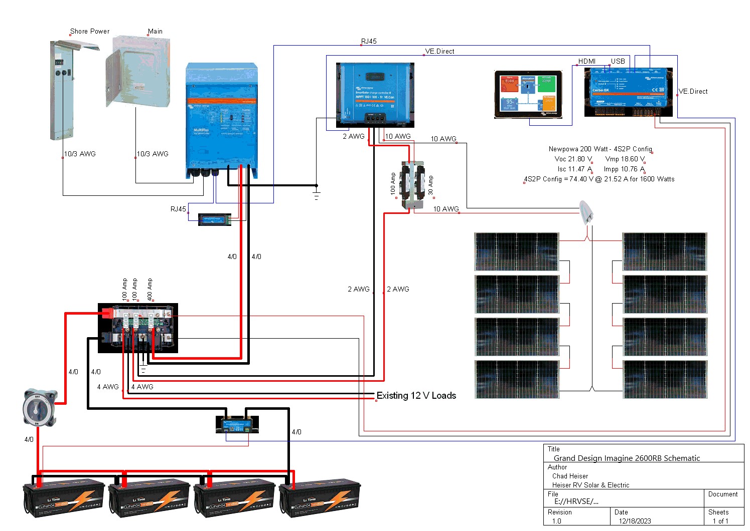 HRVSE Grand Design Imagine 2600RB #2 - Heiser RV Solar & Electric